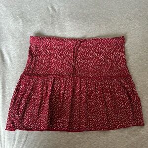 Brandy Melville - Red Floral Skirt - One Size